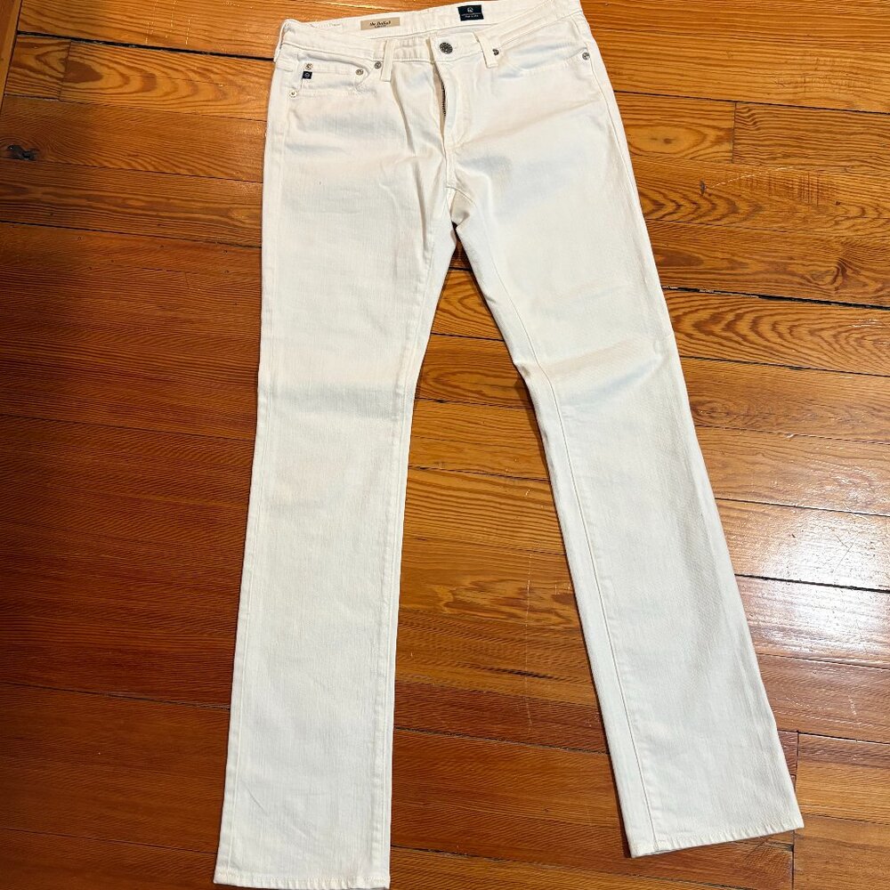 AG White Bootcut Jeans